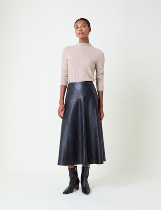 Nobody's Child Beige Cashmere Funnel Neck Jumper