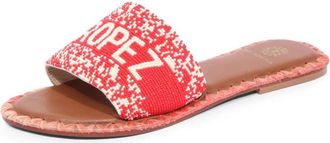 De Siena shoes Saint Tropez Beads Red Sandal - Dames - Sandalen - Rood - 38 EU - Schoenen