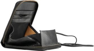 Serax Portafoglio bi-fold in pelle con zip - Nero