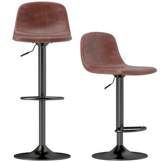 HOMCOM Taburetes de bar 40.5x44x104 cm marr&oacute;n