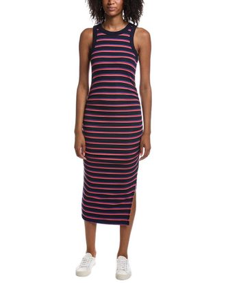 Michael Stars Wren Striped Ruched Midi Dress