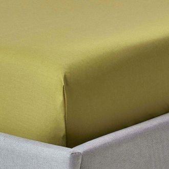 Homescapes Homescapes - Olive Green Egyptian Cotton Fitted Sheet 1000 Thread Count, King - Olive Green