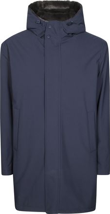 Herno Keystone Minimalist Hooded Navy Parka