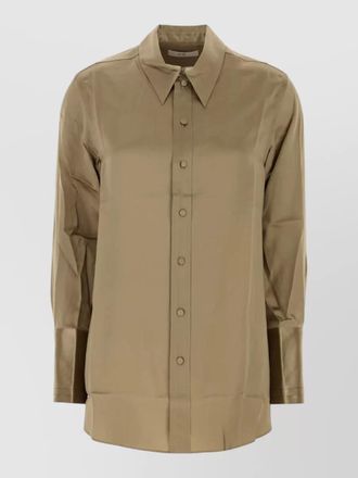 Co satin shirt long sleeves button cuffs