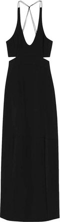 Victoria Beckham Black Crepe Cutout Gown Size S