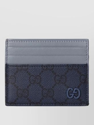 Gucci compact card case wallet textured finish