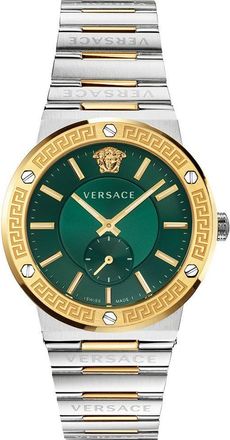 Versace VEVI00420 Herenhorloge Greca Tweekleurig Groen Wijzerplaat
