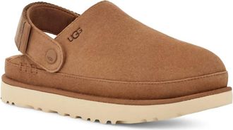 UGG Womens Goldenstar Suede Clog In Chestnut