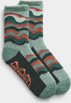 Merrell Womens Fluffy-lining patterned socks