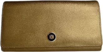 Loewe Pre-owned Vintage Anagram Portemonnee - Dames - Vintage Accessoires - Geel - ONE Size - Leer - Vintage