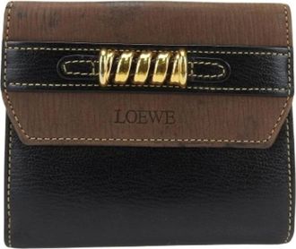 Loewe Pre-owned Wallets, female, Multicolor, Size: ONE SIZE Pre-owned Velazquez Leather Bifold Wallet