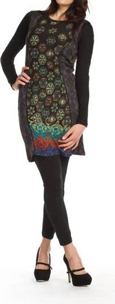 Papillon Sleeveless Stained Glass/damask Panel Sweater In Grey