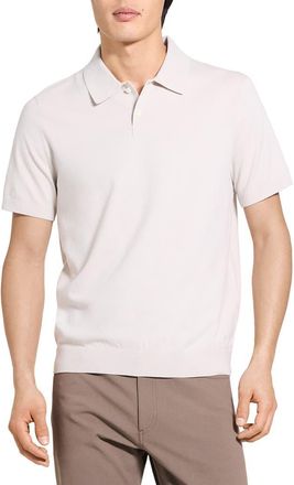 Theory Soris Knit Polo in Silver Cloud at Nordstrom, Size Xx-Large
