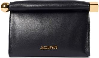 Jacquemus Rolled Top Rectangular Shoulder Bag - Black