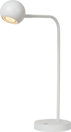 Lucide L&aacute;mpara de escritorio de metal con 1 led integrado, blanco