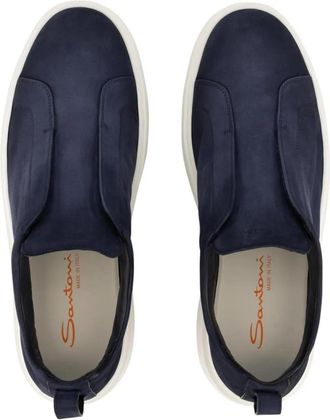 Santoni Low-Top Sneaker - Victory Sneaker - Gr. UK_11 - in Blau - für Damen