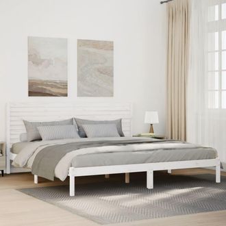 Berkfield Home Extra Long Bed Frame without Mattress White 180x210 cm Solid Wood