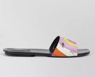 Pucci silk slide sandals