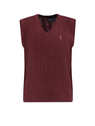 Polo Ralph Lauren Cable Knit Wool And Cashmere Vest