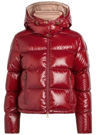 Moncler Niveole Padded Hooded Nylon Jacket - Red - 5 (UK 18 / Xxl)