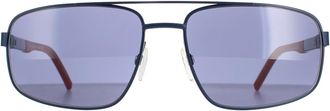 Tommy Hilfiger rechthoek heren mat blauw blauw th 1651/s