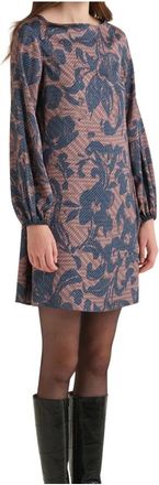 Maliparmi Sweet Foliage Jurk - Dames - Korte kleedjes - Veelkleurig - S - Polyester - Kleedjes
