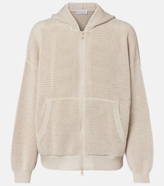 Brunello Cucinelli Felpa in misto cotone con lamé