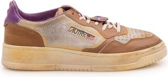 Autry Brown Color-Block Medalist Sneakers