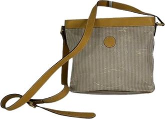 Fendi Pre-owned Cross Body Bags, female, Gray, Size: ONE SIZE Pre-owned Canvas fendi-bags