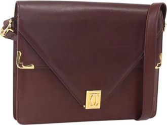 Cartier Pre-owned Cross Body Bags, female, Red, Size: ONE SIZE Pre-owned Leather Shoulder Bag