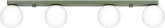 Sollux Lighting Plafone verde oliva acero/vidrio alt. 14.5 cm