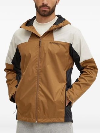 Columbia Tweekleurig jack met capuchon - Bruin