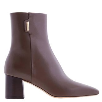 Ferragamo Ferragamo Golden Tab Leather Ankle Boots