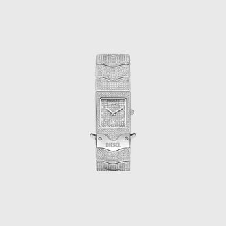 Diesel Closer limited edition stainless steel pav&eacute; watch - Timeframes - Man - Silver