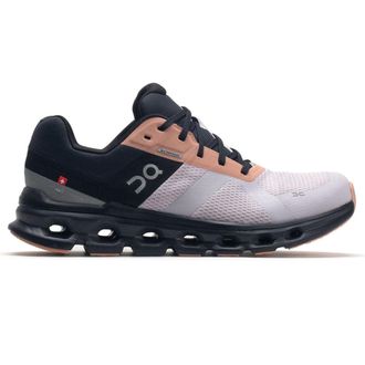 On Cloudrunner Waterproof Textile Synthetic Womens Lace Up Trainers - Fade Black - Size:UK 7.5