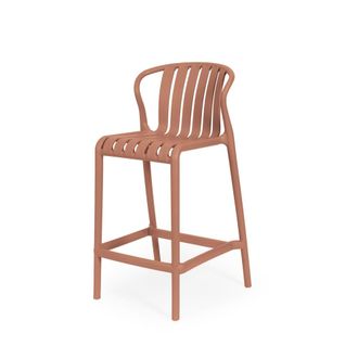 Koketto Home Taburete bajo en polipropileno color terracota