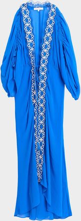 Ramy Brook Riley Embroidered Maxi Robe Dress