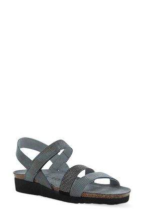 Naot Krista Sandal in Graphite Stripe/Black at Nordstrom, Size 11Us