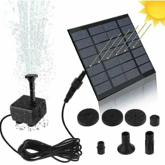 OEM Pompa Per Laghetto Ad Energia Solare - Ecologica - A Risparmio Energetico - Senza Batterie - Pannello Solare 110x110 Mm
