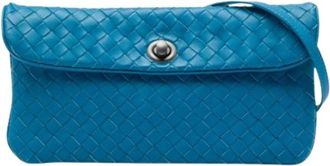 Bottega Veneta Pre-owned Crossbody Bag - Dames - Vintage Schoudertas - Blauw - ONE Size - Leer - Vintage