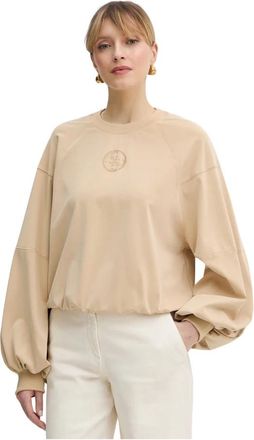 Guess Hoodies & sweatvesten, Dames, Beige, S, Polyester, 4G Sweatshirt