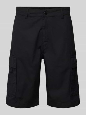 Mazine Regular Fit Cargoshorts mit Label-Stitching Modell Melfort in Black, Gr&ouml;&szlig;e S
