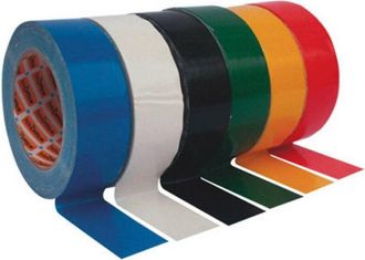 Trade Shop Trade Shop - Set 6 Pezzi Nastro Telato Americano Adesivo 50mm X 12mt Isolante Per Riparazioni