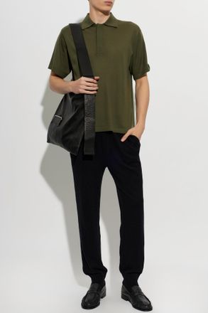 Lisa Yang Cashmere Polo Carter, Mens, Green