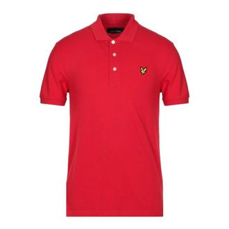 Lyle & Scott Polo Shirts, male, Red, Size: S Plain Polo Shirt
