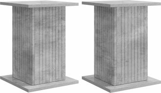 vidaXL Soporte De Plantas 2 Uds. Gris Hormig&oacute;n 30,5 X 30 X 43 Cm Vidaxl