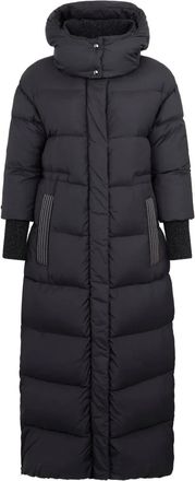 PESERICO padded hooded coat - women - Polyester - 44 - Black