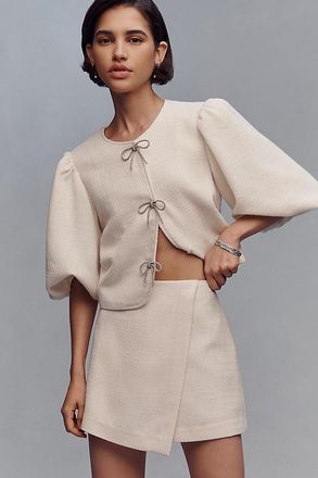 Dolan Tweed Wrap Skort