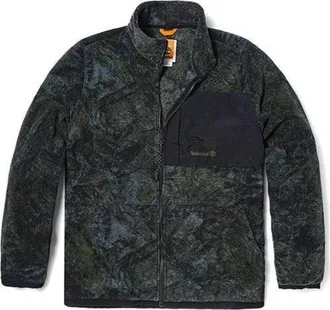Timberland Camo Print Fleece Jacket Green Black A6KES-DX0