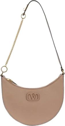 Valentino Pre-owned Shoulder Bags, female, Beige, Size: ONE SIZE Pre-owned V Logo Mini Beige Shoulder Bag